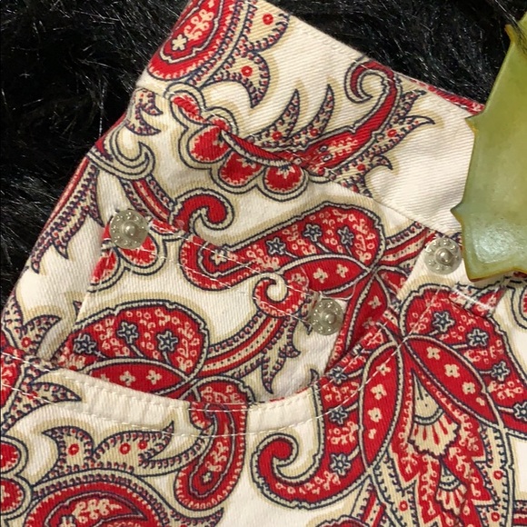 Charter Club Paisley Red & White Skirt 12 - Picture 7 of 7